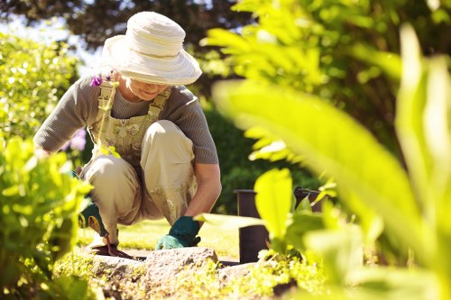 Local garden care team shaping a well-kept Wapping landscape